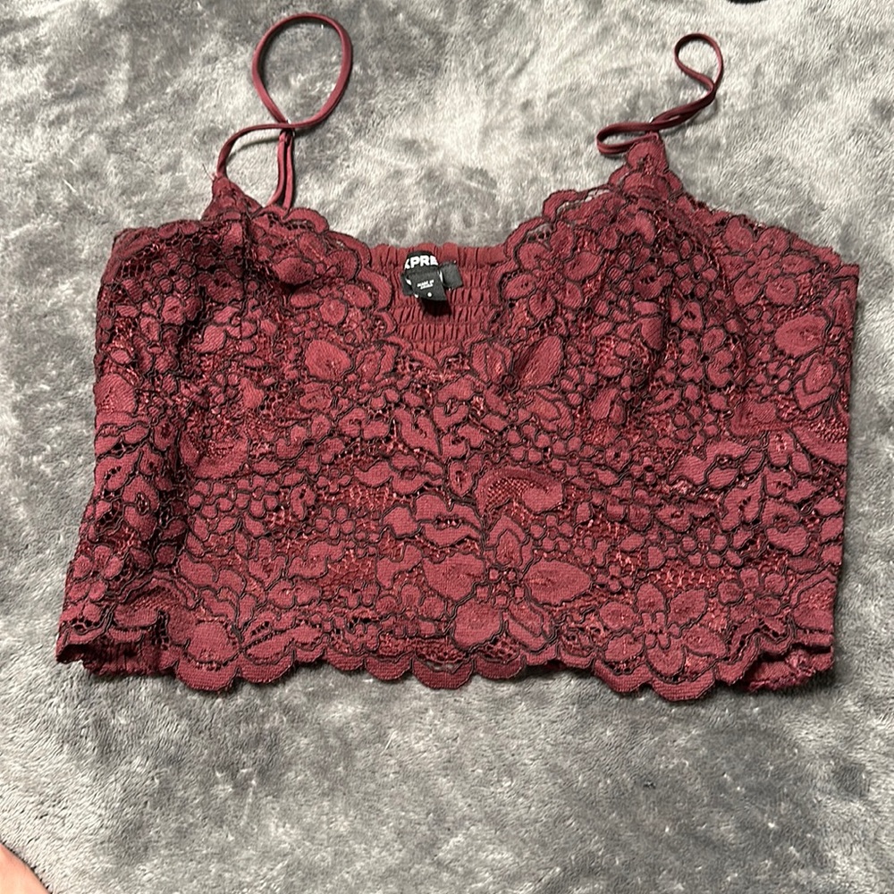 Cropped lace top